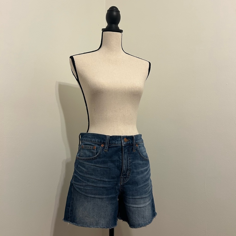 Madewell Dark Blue High Rise Denim Shorts Size 28